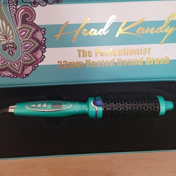 NEW Head Kandy The Perfectionist Infrared Thermal Round Curling Brush 32mm Mint - Picture 2 of 5